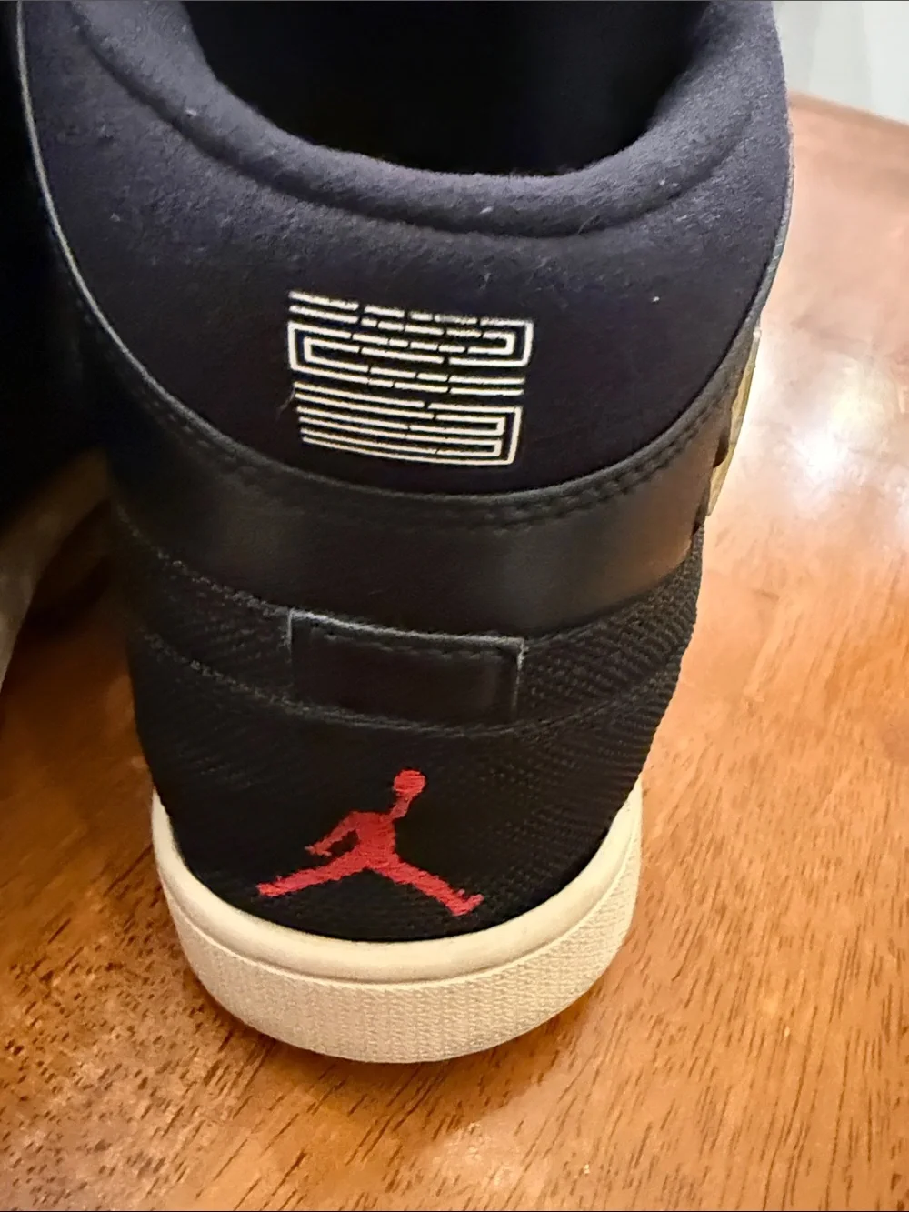 jordan Black High-Top Sneakers with Cream Midsole and Burgundy Outsole 10.5